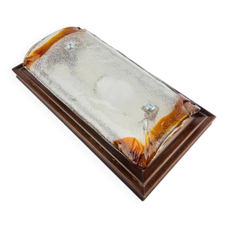 Vintage Wall Lamp in Wood, Murano, Italy, 1970s