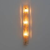 Pair of Modern Brass and Murano Glass "Scavo" Sconces