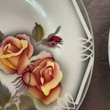 6 Digoin Sarreguemines Adele dinner plates 1940s 1950s