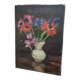 oil on canvas, old painting anemones