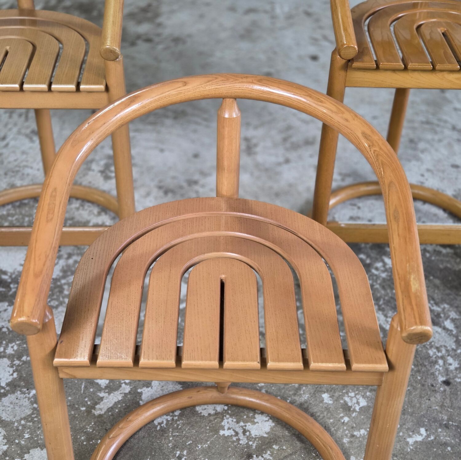 Set of 3 Almillmö bar stools, vintage 1980s German design