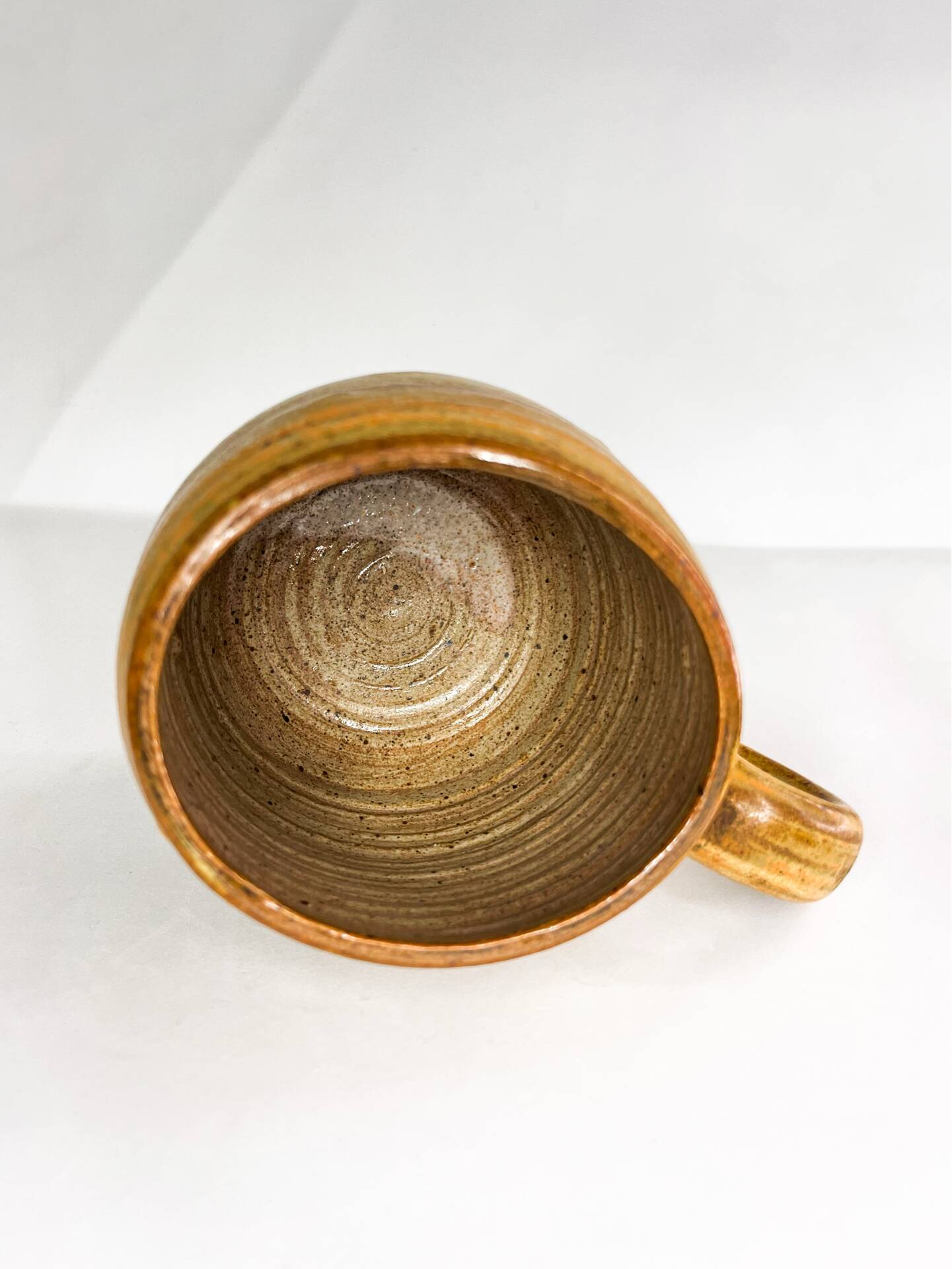 Vintage stoneware cup from the Abbey of Fontgombault.
