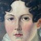 Oil on canvas, portrait of a woman around 1830