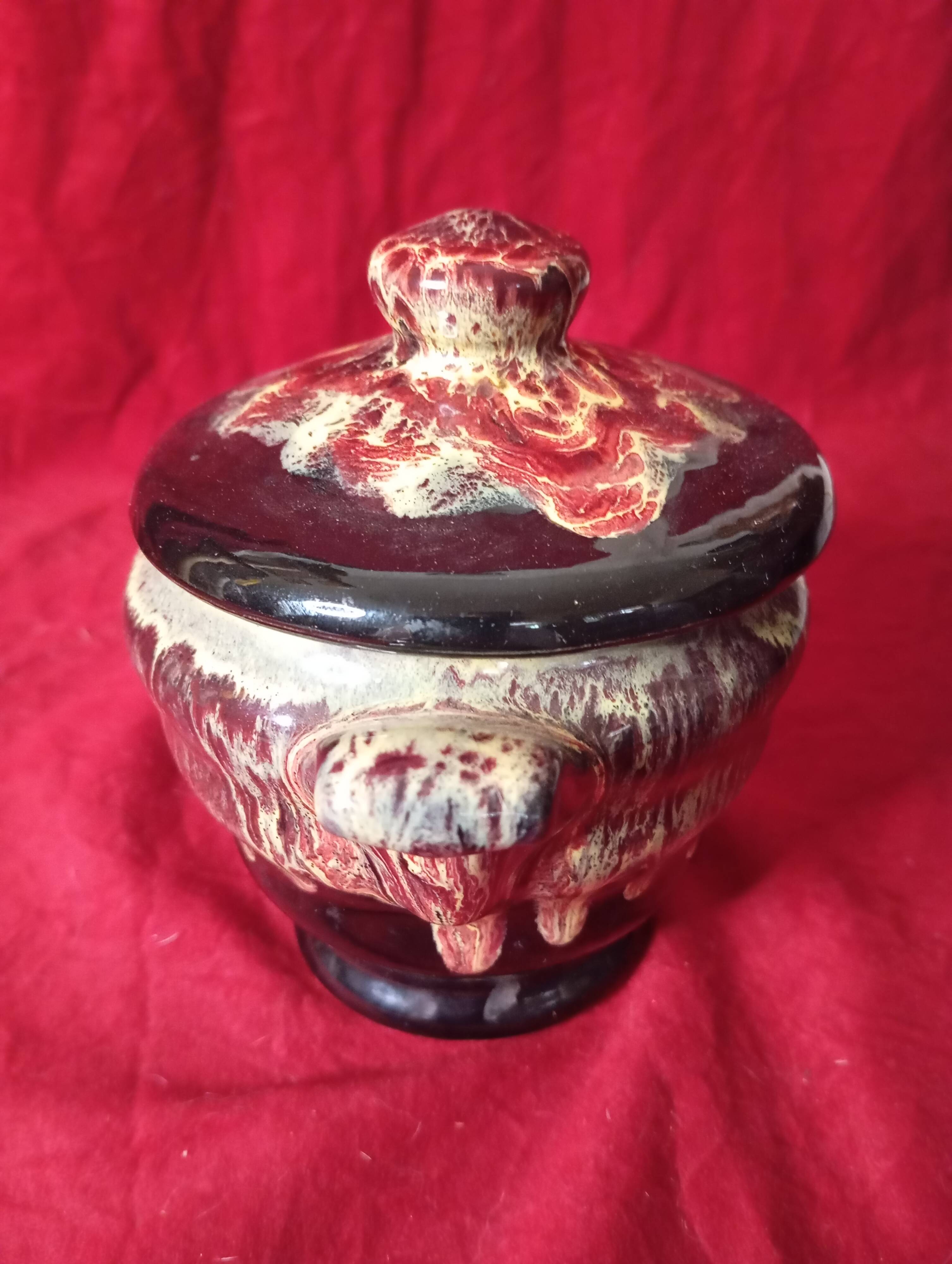 VINTAGE MORVAN CERAMIC SUGAR BOWL