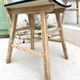 Set of 2 wooden and water green Formica chairs