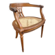 American office chair Louis XVI style wood and caning 1900
