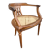 American office chair Louis XVI style wood and caning 1900
