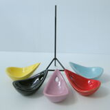 Vintage ashtray 1950 ceramic tripod