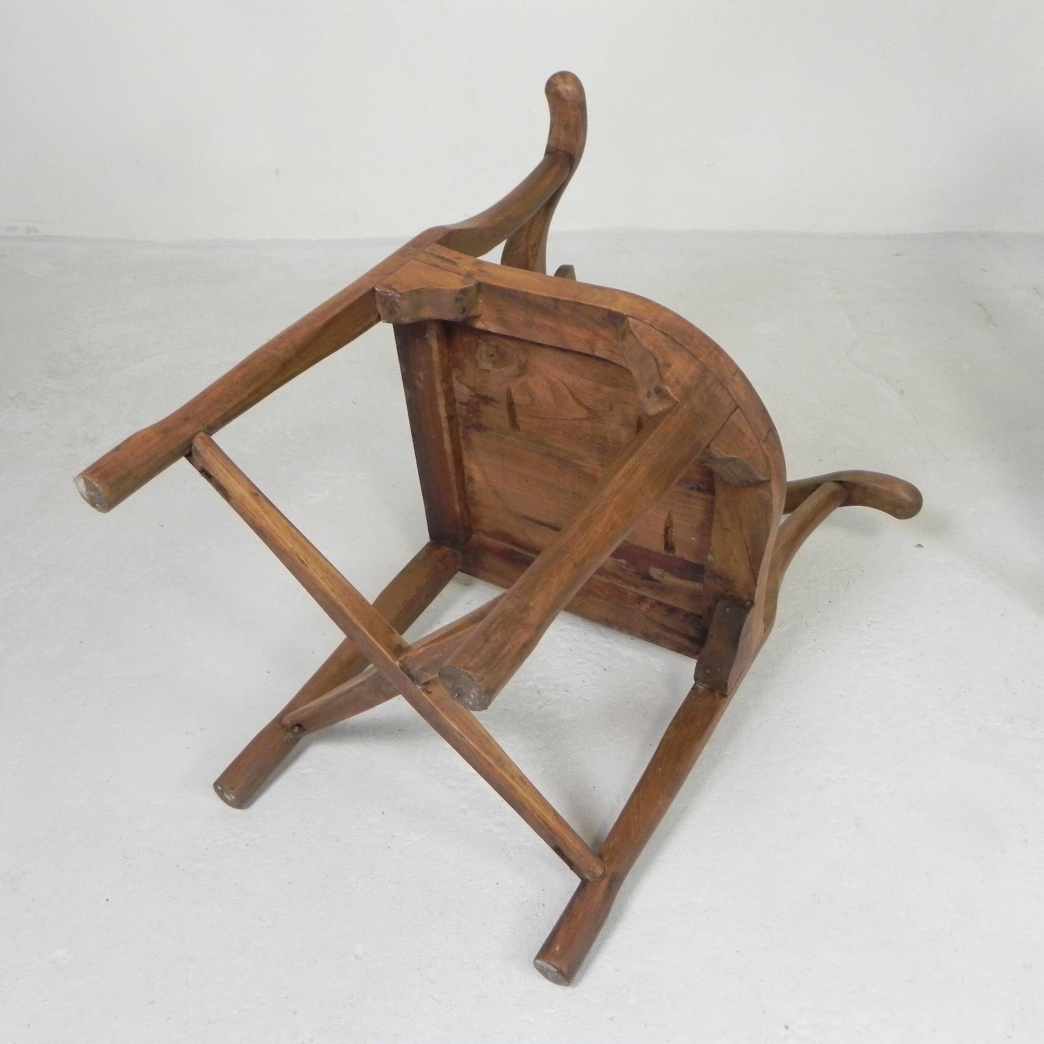Ensemble de 2 chaises d'angle en teck, années 1980