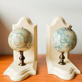 Pair of vintage globe bookends