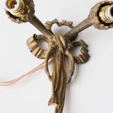 Pair of old French bronze wall lights from the beginning of the 20th century.