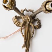 Pair of old French bronze wall lights from the beginning of the 20th century.