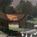 Oil painting on wood panel Basque Country Maurice Vagh Weinmann