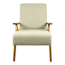 Vintage beige boucle oak model b-310 armchair, 1970s