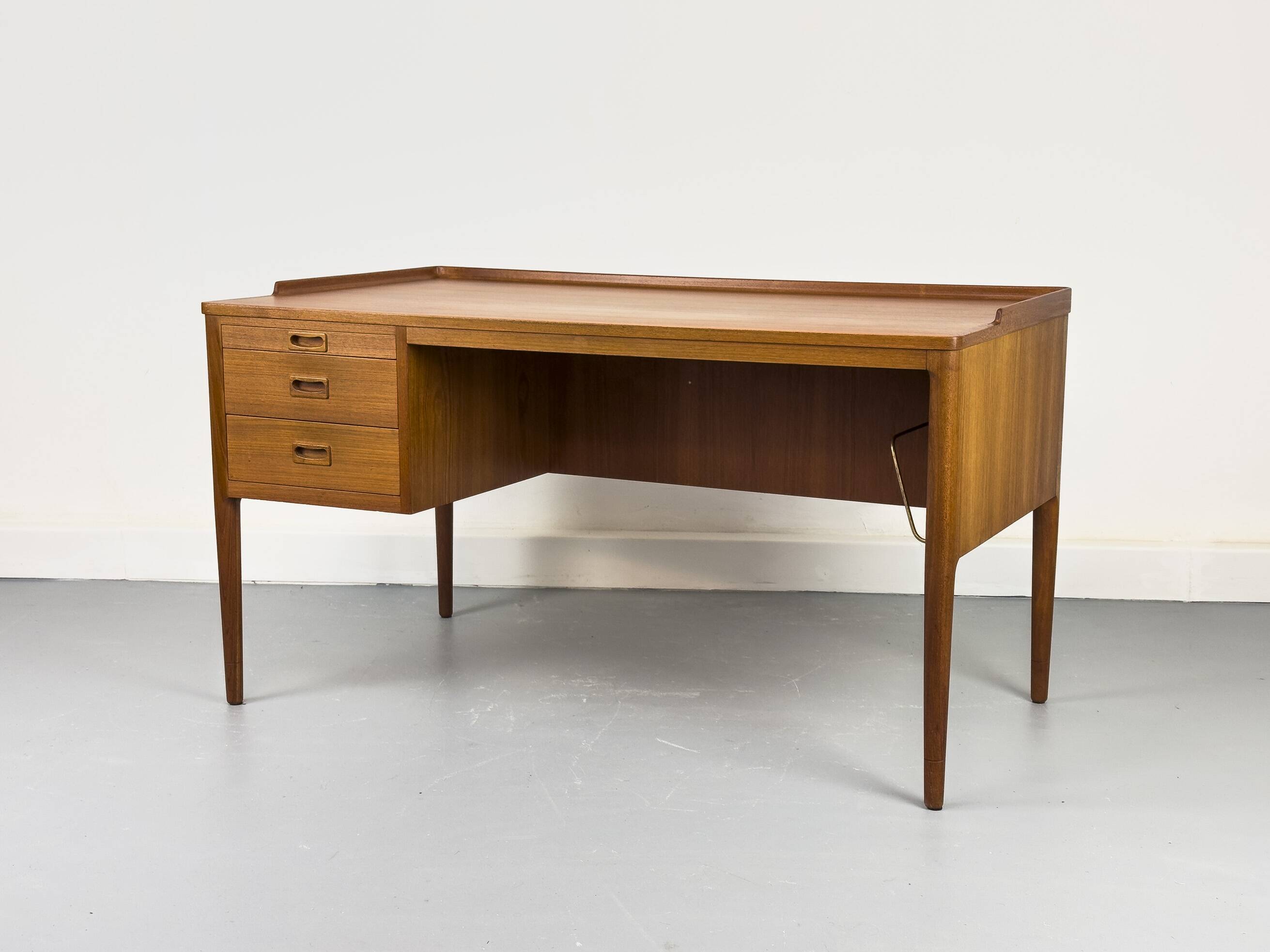 Mid-Century Modern Teak Desk attributed to H. Brockmann Petersen, 1960s