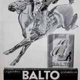 Cigarette Balto - vintage poster pub 1930