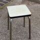 Tabouret en formica vert clair et acier 1990