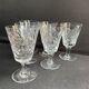 6 crystal wine glasses cut xxth