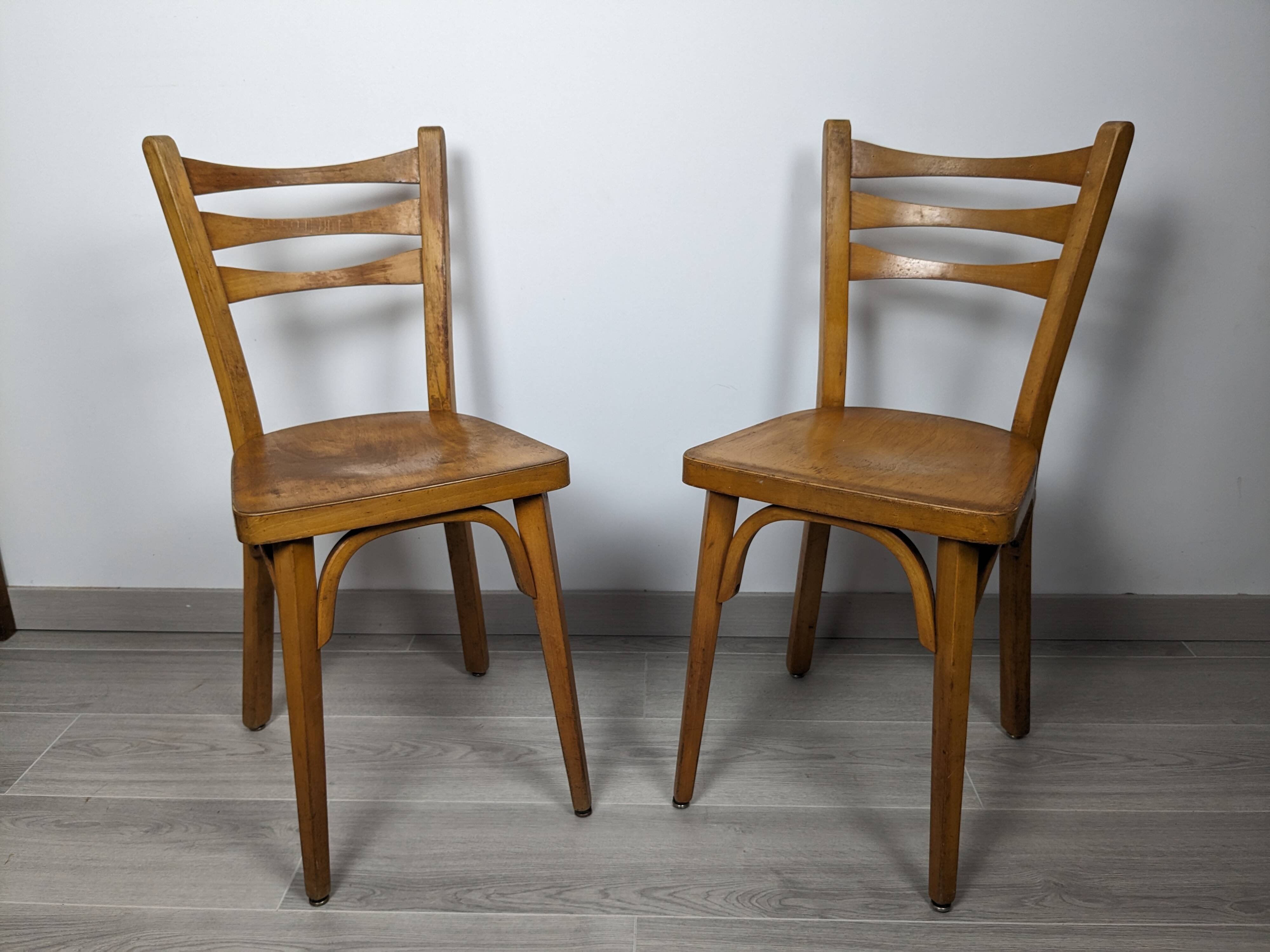 Pair of Baumann bistro chairs