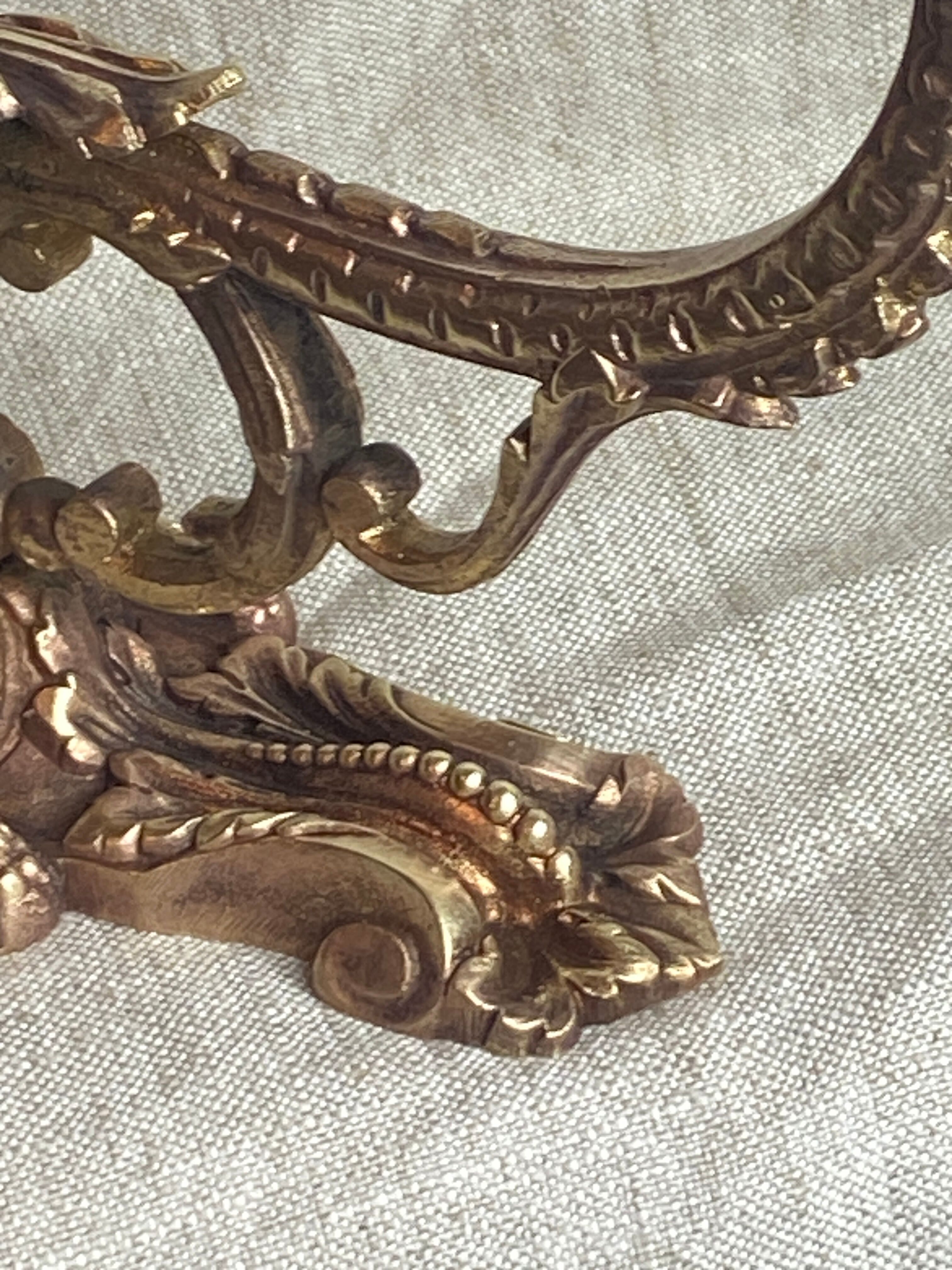 Golden bronze coat hook, 19th century