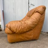 Fauteuil en cuir années 80