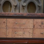 factory workbench in cast iron and wood 1930 with 9 drawers