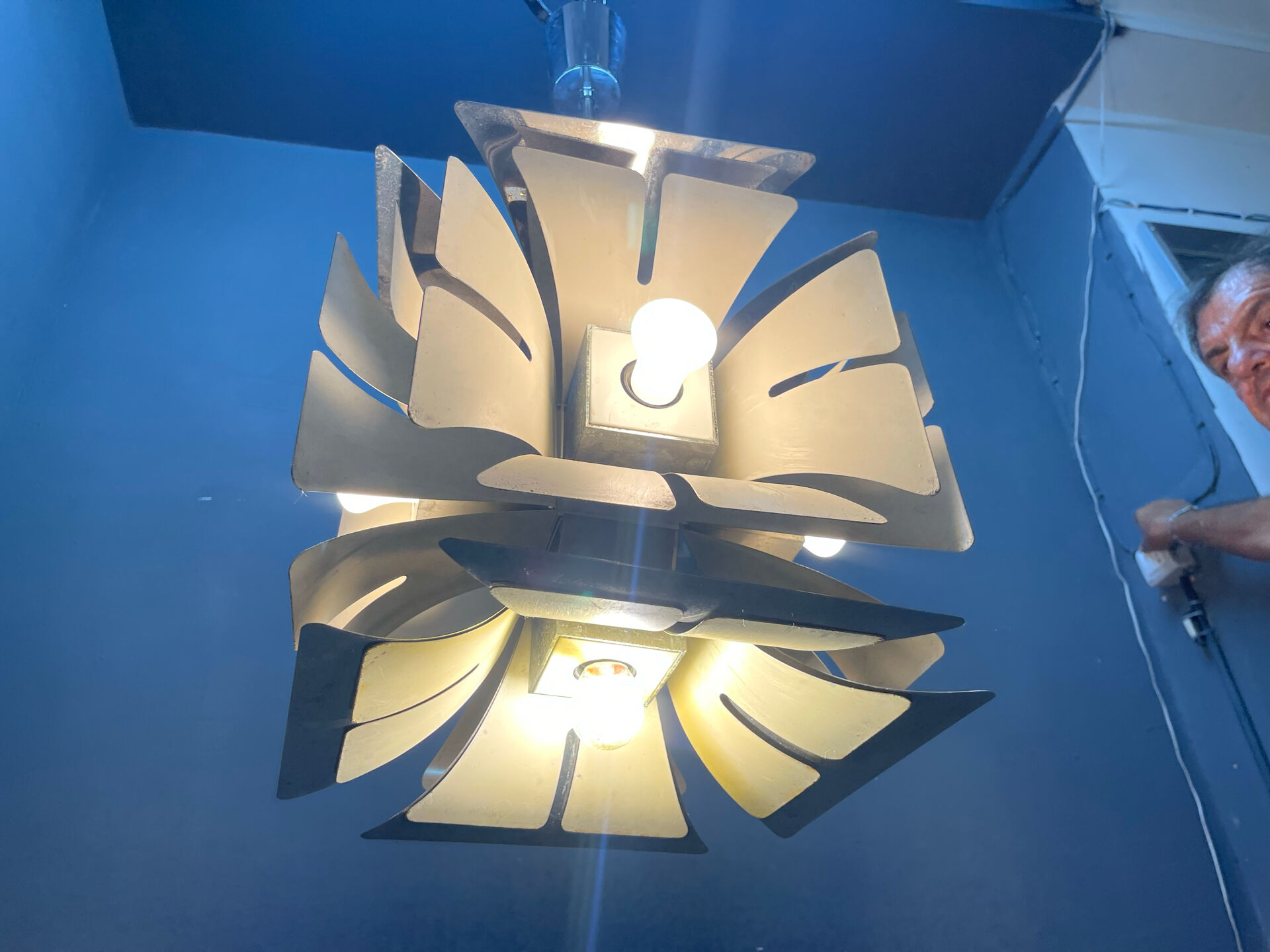 Space Age Chrome Chandelier 1970’s