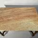 Middle wooden table with green-golden patina Louis XVI style, nineteenth century.