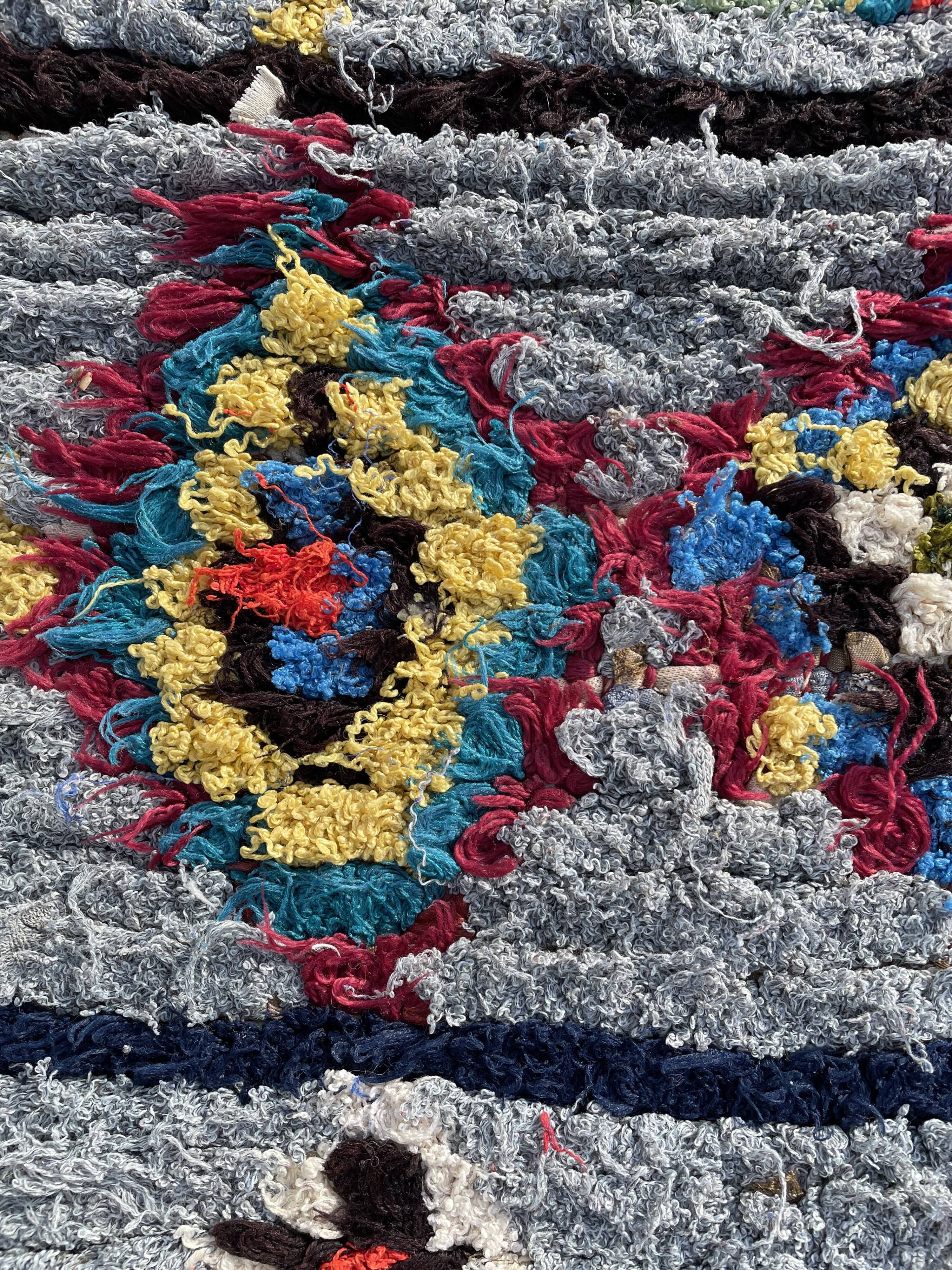 African rug berbere butcheruite vintage, 230x80 cm