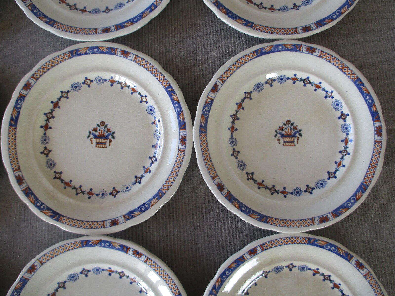 12 bread plate dessert Rouen E. Bourgeois