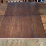 Table ronde en orme scandinave 2 rallonges