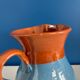 blue glazed ceramic carafe / blue glazed ceramic vase