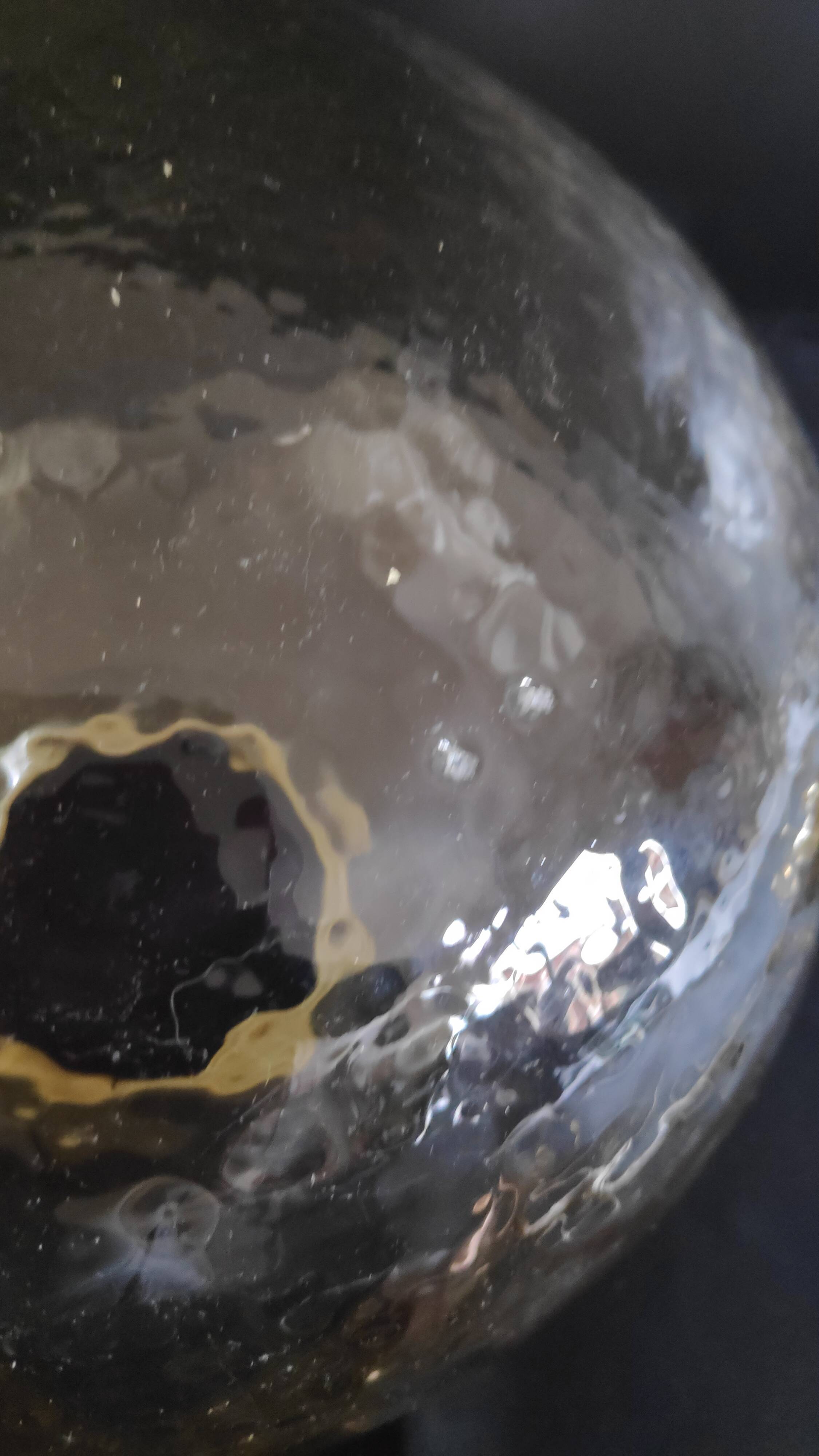 Vintage suspension globe in amber glass