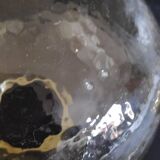 Vintage suspension globe in amber glass