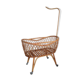 Vintage rattan cradle