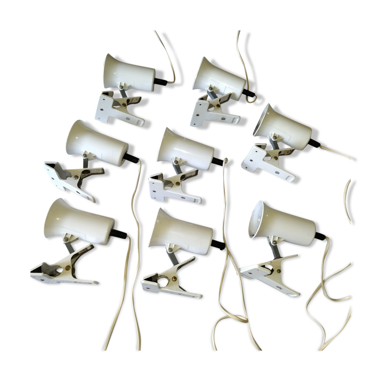 Lot de 8 spots à pince Lita spot applique