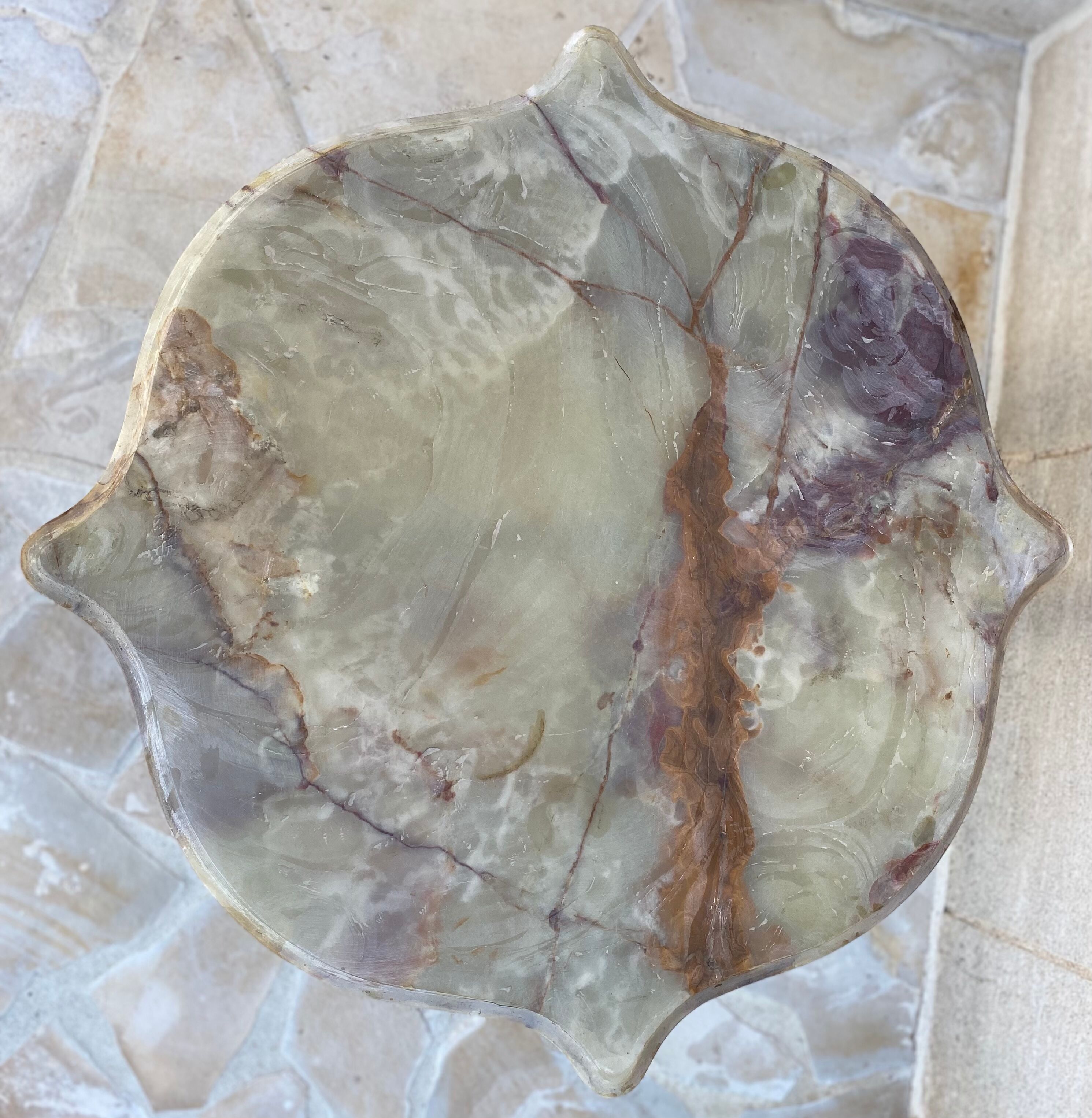 Brass and marble coffee table