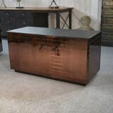 Ensemble de 2 coiffeuses, comptoirs de bijouterie en miroir fumé avec tiroirs, 1970