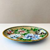 Assiette cloisonnée, émail vintage