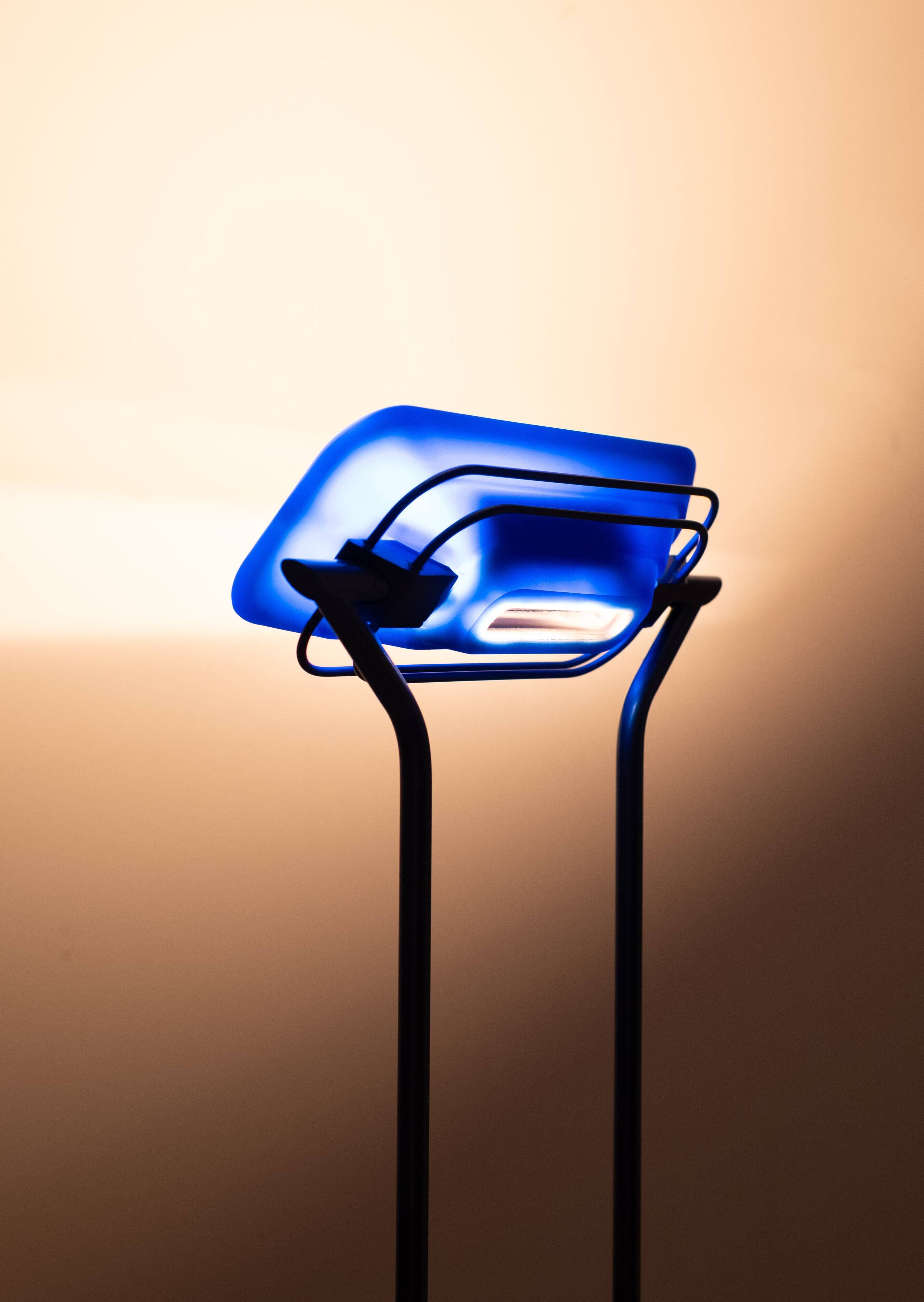 Post modern light Blue Halogen Floor lamp Design by Jordi Vilardell