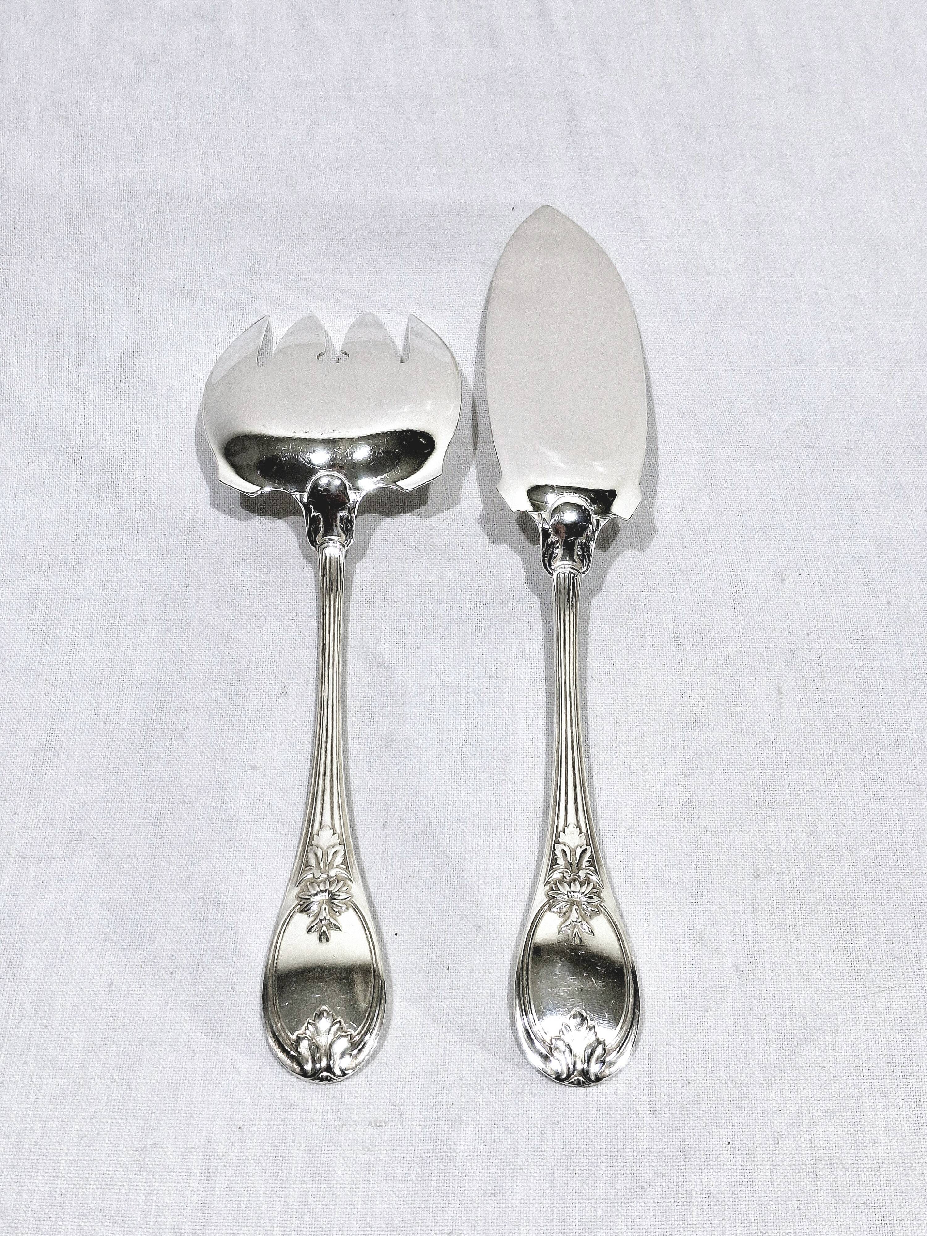 Christofle Cutlery Set - Trianon Model - 155 Pieces, Silver-Plated Metal
