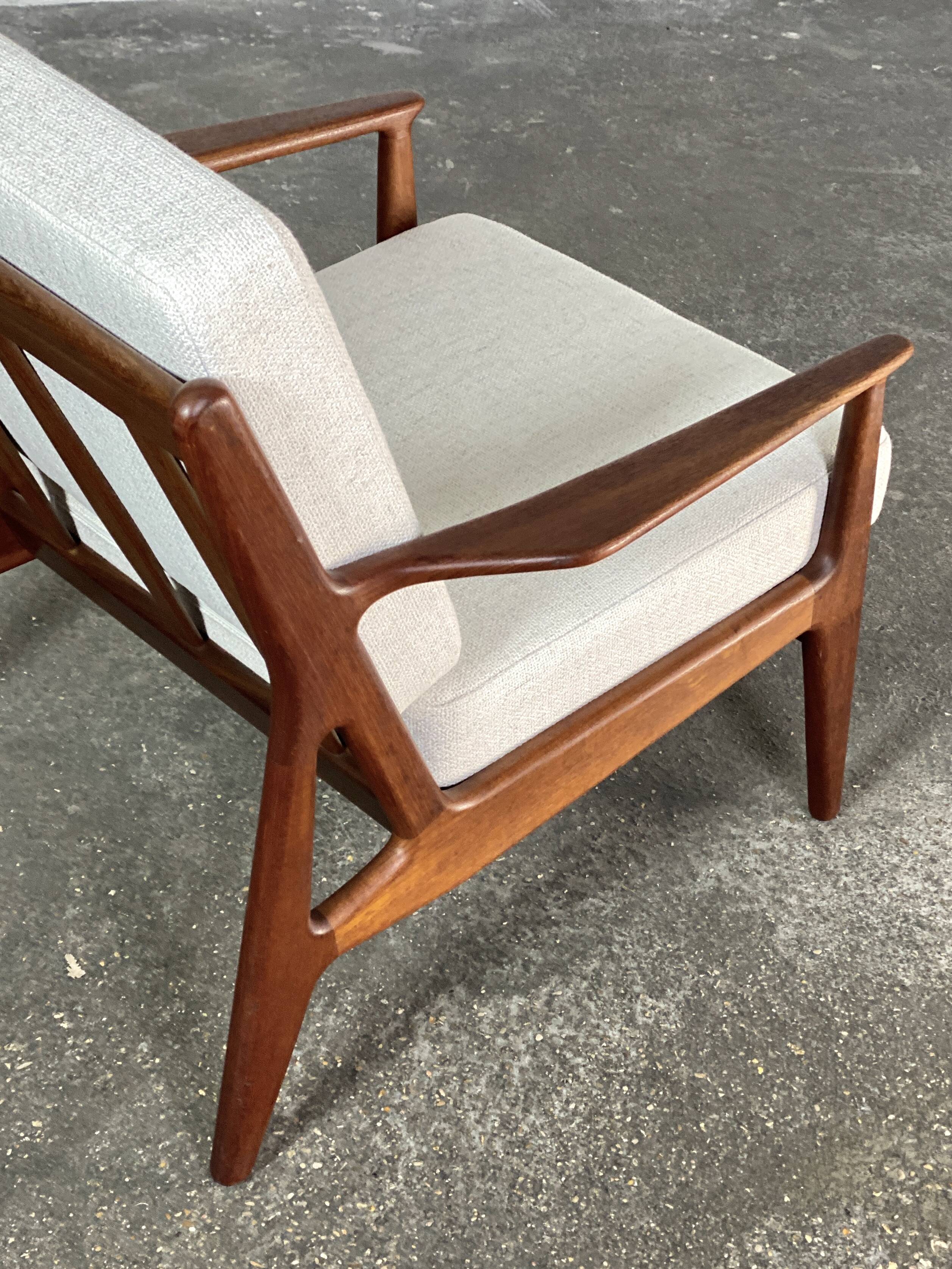 Paire de fauteuils scandinaves,  Arne Vodder – Modèle n°6 – Teck – Danemark