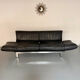 De Sede DS 140 midnight blue 3-seater vintage leather sofa 1980s design
