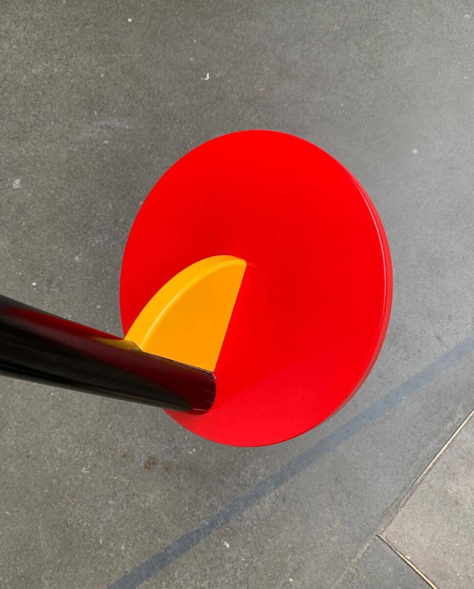 Postmodern wooden plant stand or side table