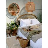 Round wicker shelf