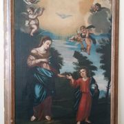 Old oil painting on canvas, 18th century