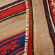 Cream Blue Striped Pattern Vintage Kilim Rug, 162x267Cm