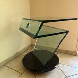 Meuble tv pivotant en verre roche bobois modèle jazz