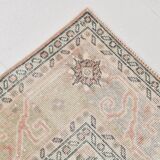 7x11 Vintage Large Area Handmade Wool Oushak Vintage Rug, 216x335 Cm