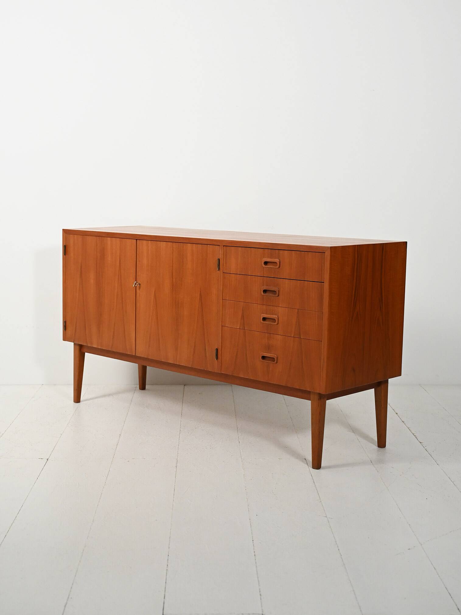 Early-1960s Scandinavian teak sideboard with drawers